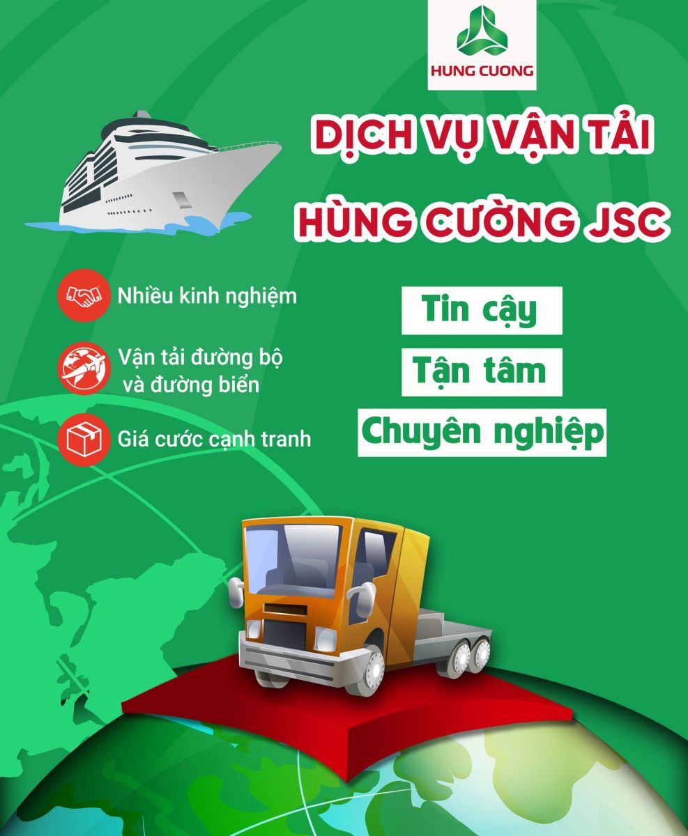 Vận Tải Hùng Cường chuyên cung cấp các dịch vụ vận tải từ Hải Phòng đi 63 tỉnh thành trên toàn quốc, cũng như xuất khẩu hàng hóa ra nước ngoài. Uy tín, đúng hẹn, giá thành cạnh tranh!