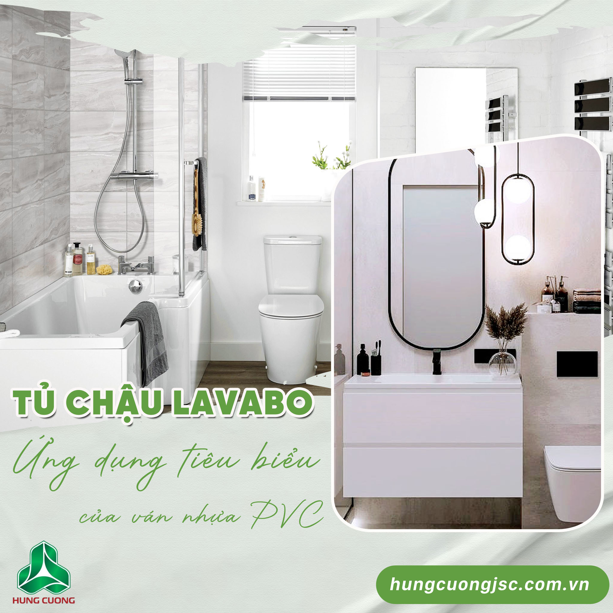 Ứng dụng tiêu biểu của ván nhựa PVC - Tủ Chậu Lavabo